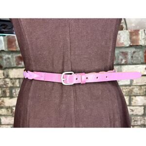 Belt Genuine leather link belt purple